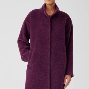 Eileen Fished (Sheared Suri Alpaca Stand Collar Coat)